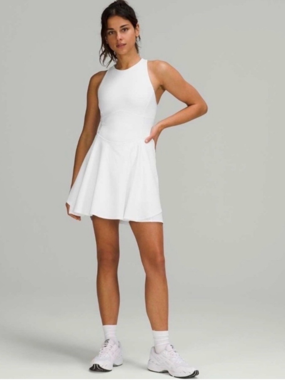 NWT Lululemon White Court Crush Tennis Dress with Shorts Size 6